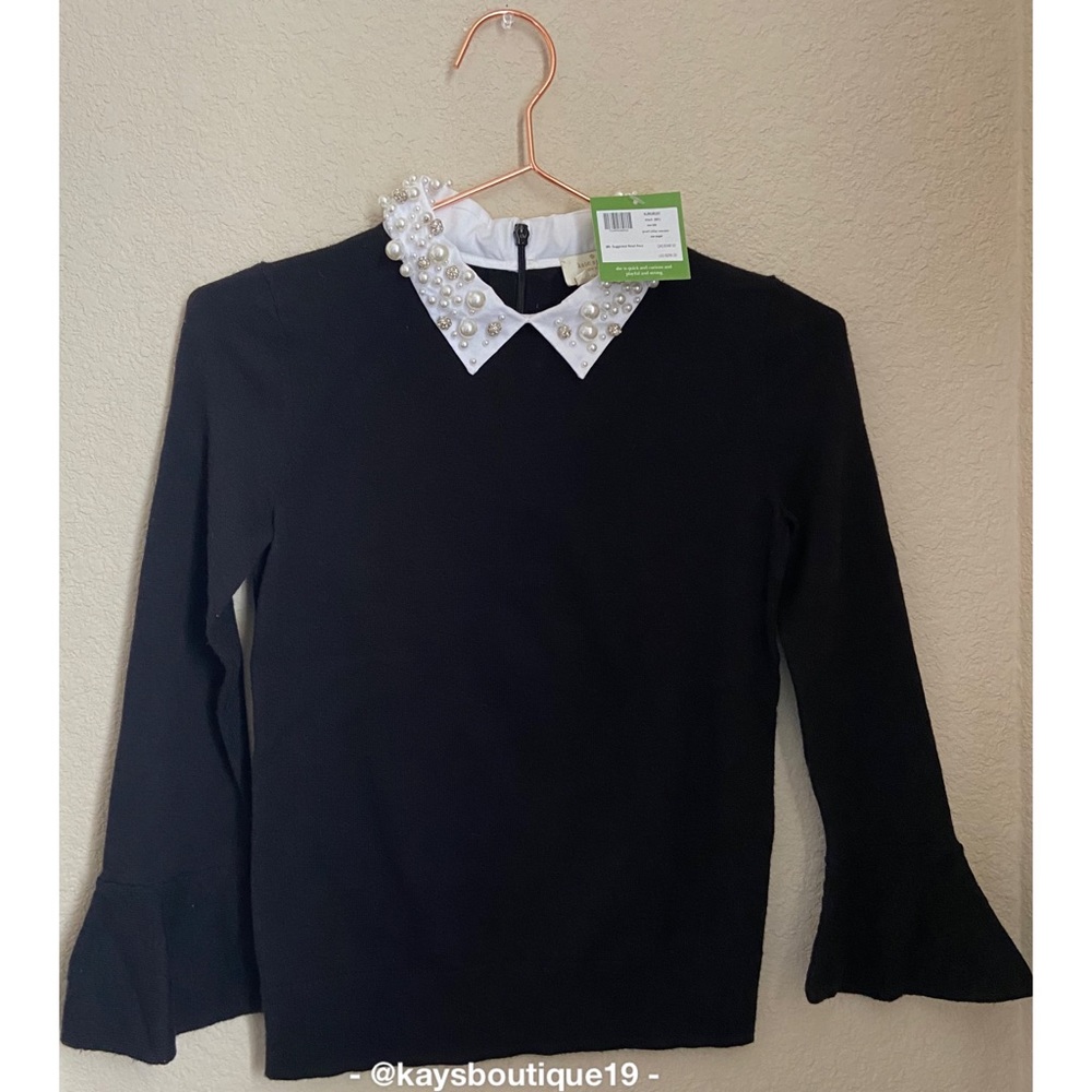 NWT kate spade Pearl Collar Sweater Size XXS - Picture 6 of 8